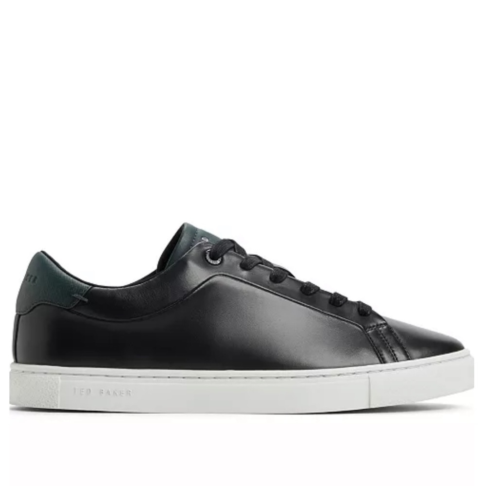 Ted Baker London Sleek Men's Robberto Black Leather Sneakers - NIB - Size 11 - Picture 2 of 13